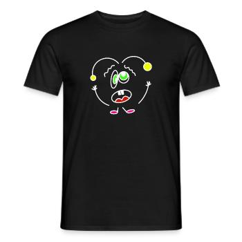 Crazy-Heartbeat - Männer T-Shirt - Schwarz - Vorne - AI Model Male 178 light (178cm)