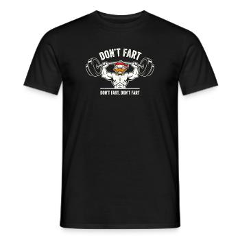 Don’t Fart Kraft-Duck Gewichtheben - Männer T-Shirt - Schwarz - Vorne - AI Model Male 178 light (178cm)