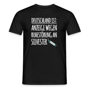 Lustiger Spruch Silvester - Männer T-Shirt - Schwarz - Vorne - AI Model Male 178 light (178cm)
