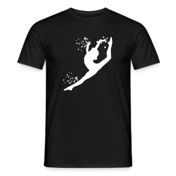 Gymnaste avec massues gymnastique rythmique - T-shirt homme - noir - Devant - AI Model Male 178 light (178cm)