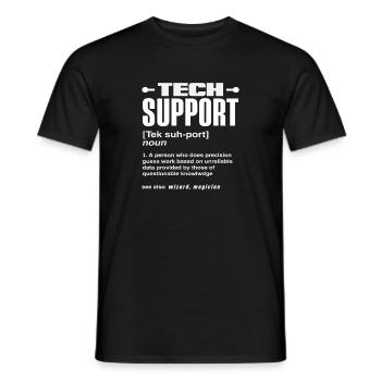 Définition du support technique drôle Magicien IT - T-shirt homme - noir - Devant - AI Model Male 178 light (178cm)