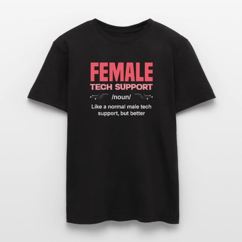 Tech Support Woman Definition IT Admin Computer Men's T-Shirt
