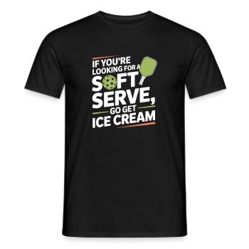 Pickleball Spieler Looking For Soft Serve Dinking - Männer T-Shirt - Schwarz - Vorne - AI Model Male 178 light (178cm)
