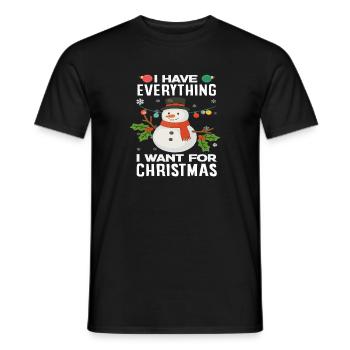 I've got everything I want Christmas love - Men's T-Shirt - black - Front - AI Model Male 178 light (178cm)