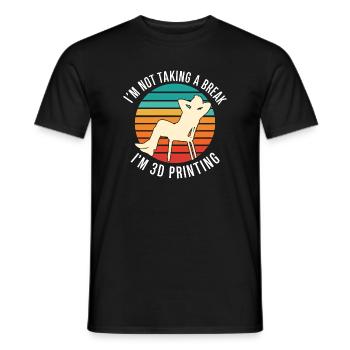 Ich mache keine Pause, ich 3D-drucke komisch. - Männer T-Shirt - Schwarz - Vorne - AI Model Male 178 light (178cm)