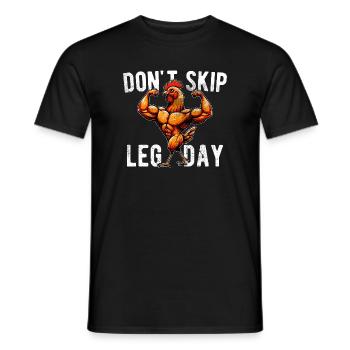 Don't Skip Leg Day Bodybuilding GYM Palestra Funny - Men's T-Shirt - black - Front - AI Model Male 178 light (178cm)