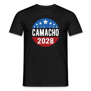 Wähle Camacho 2028 Lustige Parodie Lustig - Männer T-Shirt - Schwarz - Vorne - AI Model Male 178 light (178cm)