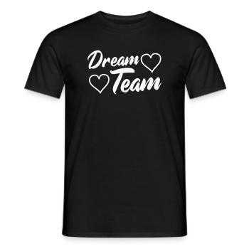Dream team with hearts - Men's T-Shirt - black - Front - AI Model Male 178 light (178cm)