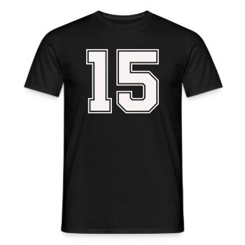 Fifteen Outline Style - Men's T-Shirt - black - Front - AI Model Male 178 light (178cm)