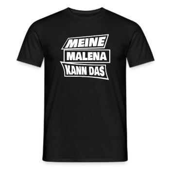 Malena als Sprueche - Männer T-Shirt - Schwarz - Vorne - AI Model Male 178 light (178cm)