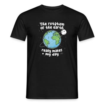 La rotation de la Terre rend ma journée sarcastique - T-shirt homme - noir - Devant - AI Model Male 178 light (178cm)