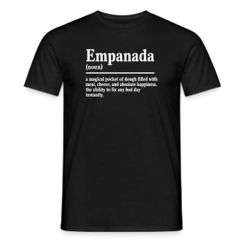 Empanada Queen Funny Food Latin America - Men's T-Shirt - black - Front - AI Model Male 178 light (178cm)