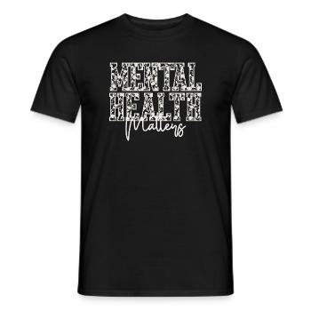 Chemise fleurie Mental Health Matters – Santé mentale - T-shirt homme - noir - Devant - AI Model Male 178 light (178cm)