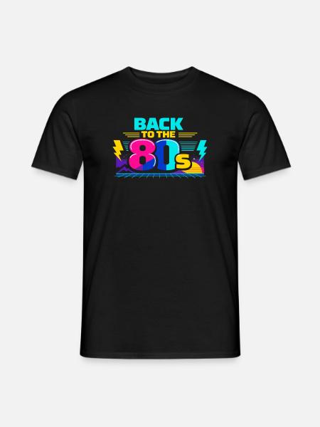 Back to the 80s Neon - Men's T-Shirt - black
