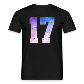 Ausgabe 17 – 17. Jubiläumsgeschenk - Männer T-Shirt - Schwarz - Vorne - AI Model Male 178 light (178cm)