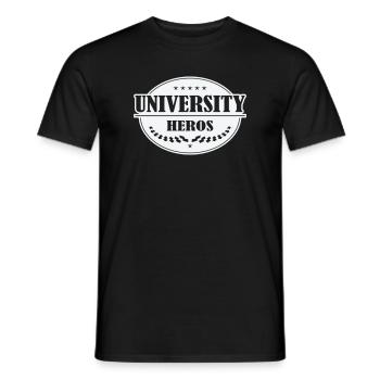 Unihelden Badge - Men's T-Shirt - black - Front - AI Model Male 178 light (178cm)