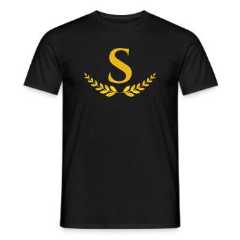 S - Männer T-Shirt - Schwarz - Vorne - AI Model Male 178 light (178cm)