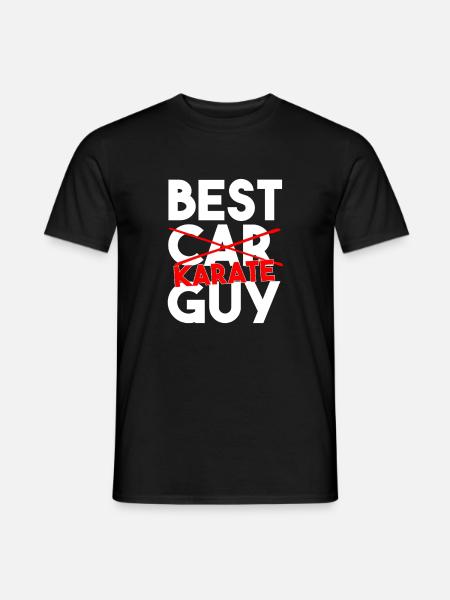 Karate Herzschlag Puls Kampfsport-Silhouette - Männer T-Shirt - Schwarz