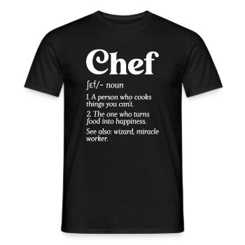 Funny Chef Definition Head Chef Baker Restaurant C - Men's T-Shirt - black - Front - AI Model Male 178 light (178cm)