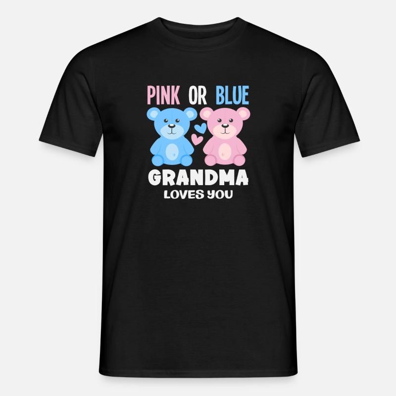Pink Oder Blau Oma Liebt Dich - Männer T-Shirt - Schwarz