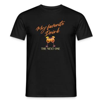 My Favorite Drink Next - Men's T-Shirt - black - Front - AI Model Male 178 light (178cm)