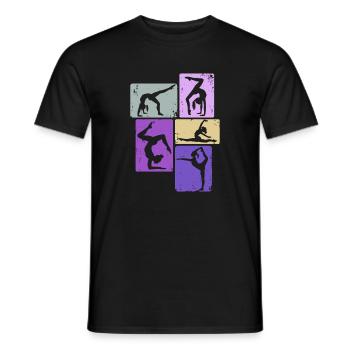 Gymnaste Fille Gymnastique Acrobatie - T-shirt homme - noir - Devant - AI Model Male 178 light (178cm)