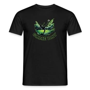 Game Day Soccer: Dynamic Save - Men's T-Shirt - black - Front - AI Model Male 178 light (178cm)