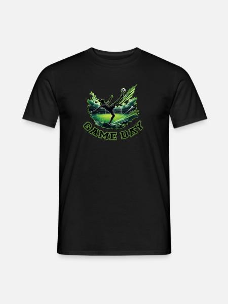Game Day Soccer: Dynamic Save - Men's T-Shirt - black