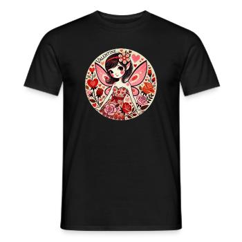 Valentins-Feenblüte - Männer T-Shirt - Schwarz - Vorne - AI Model Male 178 light (178cm)