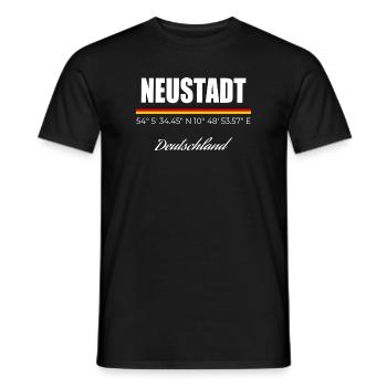 Neustadt - Männer T-Shirt - Schwarz - Vorne - AI Model Male 178 light (178cm)
