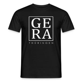 Gera - Thüringen - Männer T-Shirt - Schwarz - Vorne - AI Model Male 178 light (178cm)