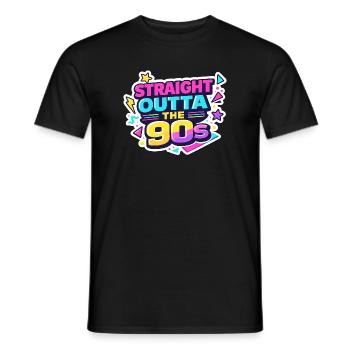 Straight Outta the 90s - Männer T-Shirt - Schwarz - Vorne - AI Model Male 178 light (178cm)