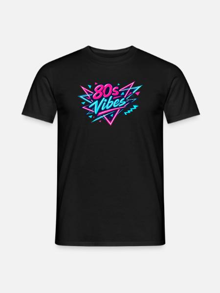80s Vibes Neon Retro - Men's T-Shirt - black