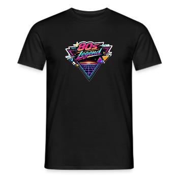 Légende des années 80 Neon Retro - T-shirt homme - noir - Devant - AI Model Male 178 light (178cm)