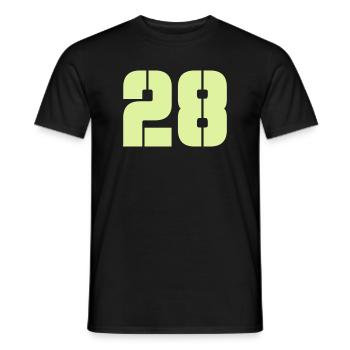 28 - Men's T-Shirt - black - Front - AI Model Male 178 light (178cm)