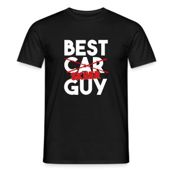 Best Skier Guy Funny Winter Sports Correction - Men's T-Shirt - black - Front - AI Model Male 178 light (178cm)