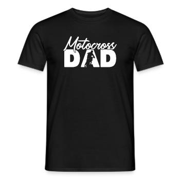 Motocross Dad Silhouette Dirt Bike Sportkunst - Männer T-Shirt - Schwarz - Vorne - AI Model Male 178 light (178cm)