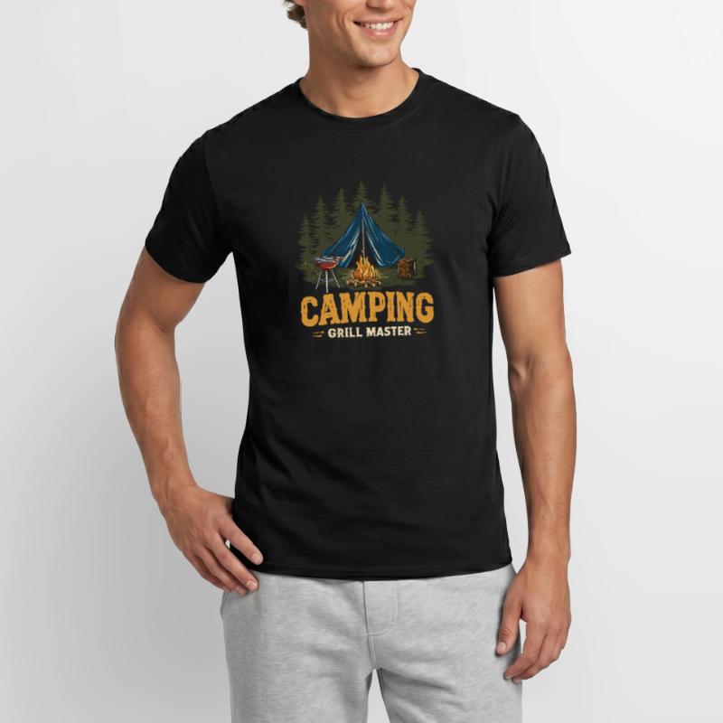 Camping Grilling Saying Camping Grill Master Camper Men's T-Shirt