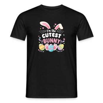 I'm the cutest bunny sweetie - Men's T-Shirt - black - Front - AI Model Male 178 light (178cm)