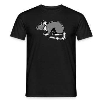 Cool Rat Sunglasses Side Funny Rodent - Men's T-Shirt - black - Front - AI Model Male 178 light (178cm)