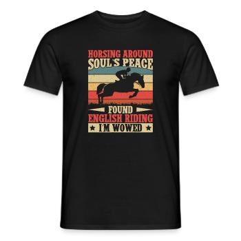 Hobby Horse Rider Horsing Around English Riding - Männer T-Shirt - Schwarz - Vorne - AI Model Male 178 light (178cm)
