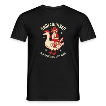 Cavalier de Canard Prédateur - T-shirt homme - noir - Devant - AI Model Male 178 light (178cm)