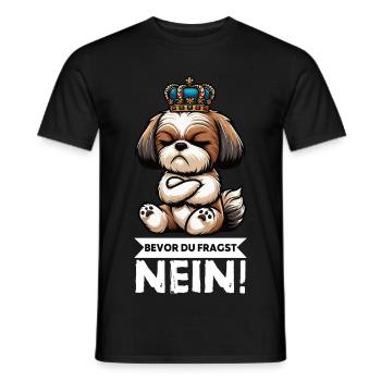 Bevor Du Fragst Nein Shih tzu Shih tzus Shih  - Männer T-Shirt - Schwarz - Vorne - AI Model Male 178 light (178cm)