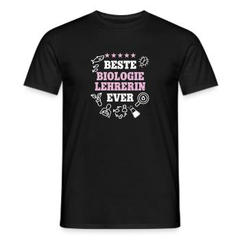 Beste Biologielehrerin Bio Biologie Lehrerin - Männer T-Shirt - Schwarz - Vorne - AI Model Male 178 light (178cm)