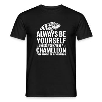 Chameleon Sayings Funny Chameleons Gift - Men's T-Shirt - black - Front - AI Model Male 178 light (178cm)
