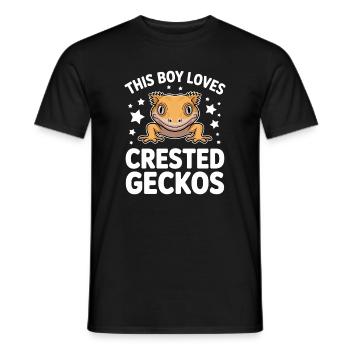 Crowned Gecko Sayings Funny Crowned Gecko Gift - Men's T-Shirt - black - Front - AI Model Male 178 light (178cm)