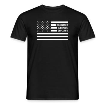 Remember Everyone Deployed RED Friday Troops - Men's T-Shirt - black - Front - AI Model Male 178 light (178cm)