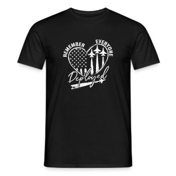 Remember Everyone Deployed RED Friday Troops - Men's T-Shirt - black - Front - AI Model Male 178 light (178cm)