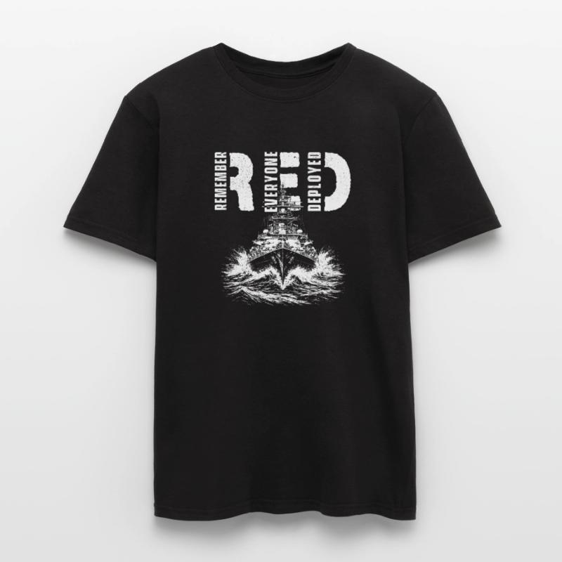 RED Remember Everyone Deployed Support Troops Men’s T-shirt