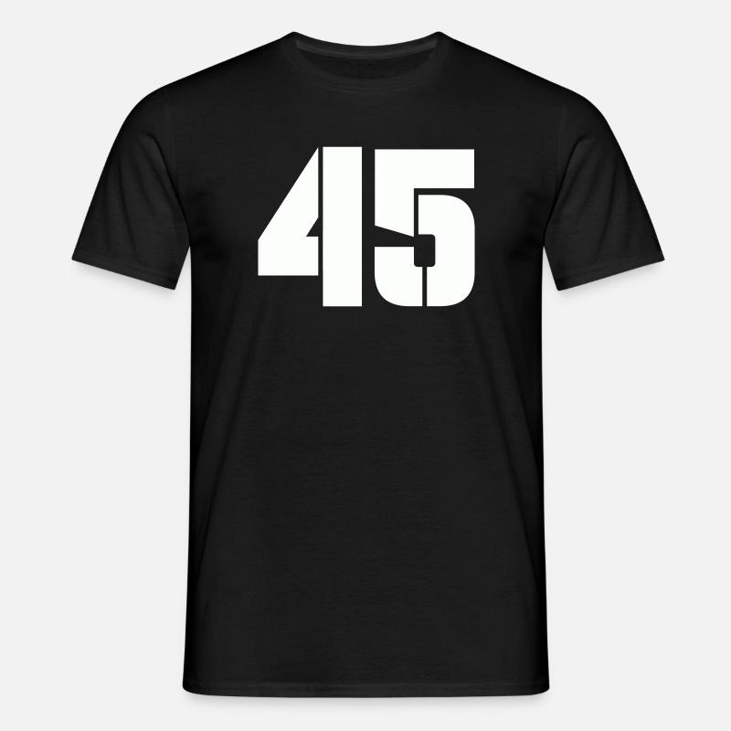 45 - Männer T-Shirt - Schwarz